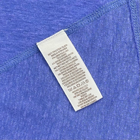 Free People l M Purple Heathered Floral Embroidery Mesh Boho Festival Swing Tank - Picture 11 of 14